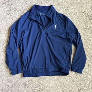 Polo Golf by Ralph Lauren Men's Classic Blue Windbreaker mens large quarter zip